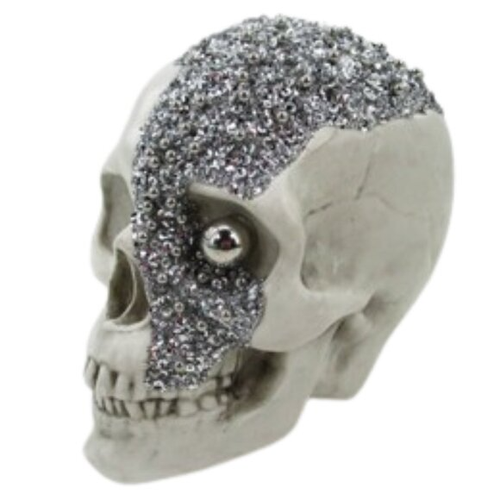 Halloween Skull Head White Silver USA Seller - Picture 2 of 5