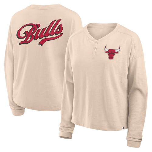 Mujer-Fanatics Natural Chicago Bulls En Caja Caída Moda Manga Larga