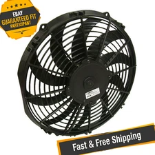 SPAL 30100467 12" Low Profile Puller Electric Fan with Curved Blades