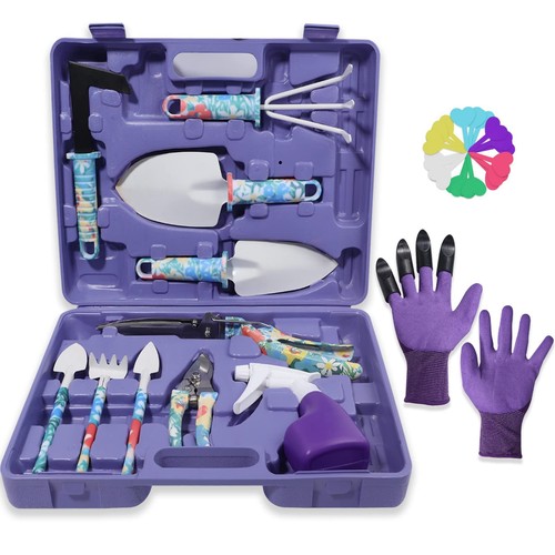 Garden Tool Set, Stainless Steel Heavy Duty Gardening Tools 30 PCS w/Floral P...