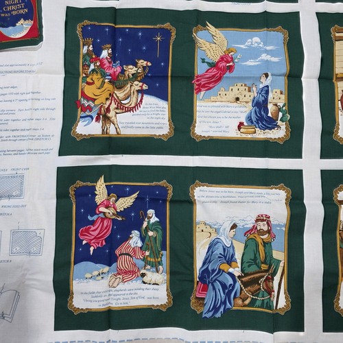The Night Christ was Born Cloth Story Book Fabric Panel Cut & Sew 1994 OOP - Picture 9 of 12