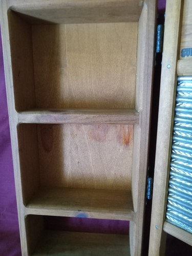 Vintage Washboard Wall Cabinet - Picture 3 of 7