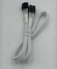 White Sleeved 8 pin to 4 4 Pin CPU Cable /RT6-24334-8PIN-4 4PIN-CPU-WHT-NOB 