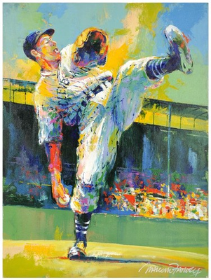 #ad #ad Bob Feller Cleveland Indians Original Artwork w Malcolm Farley Signature $1999.99