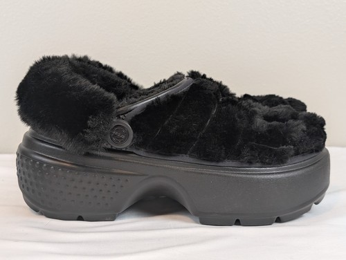 Crocs Stomp Lined Quilted Clog M8 / W10 208938-001 Schwarz Unisex Neu - Bild 3 von 13