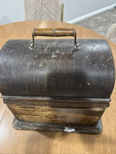 Edison Home Phonograph Cylinder Record Player Machine Wood Cabinet Case - Picture 2 of 11