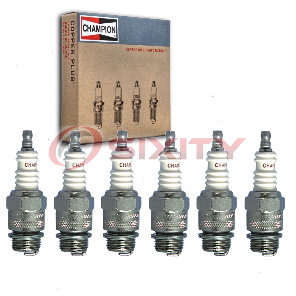 6 pc Champion Industrial Spark Plugs for 1930 Chrysler Series 66 3.6L L6 ey
