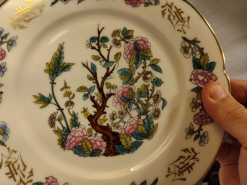Antique Chinoiserie Paris France 22K Gold Peonies Flowers Plates Set Of 6 - Picture 13 of 17