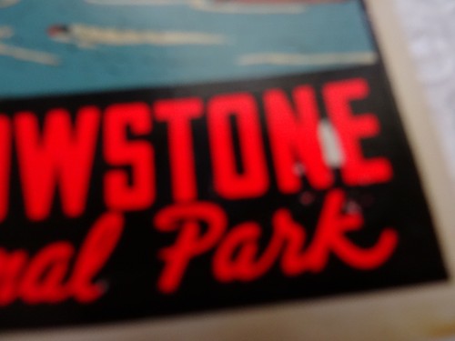 yELLOWSTONE NATIONAL PARK WATERFALL ART VINTAGE SOUVENIR DECAL STICKER neocurio - Picture 2 of 5