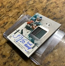 2025-26 Impeccable Brian Dawkins On Card “God Bless” Inscribed Patch Auto #/25
