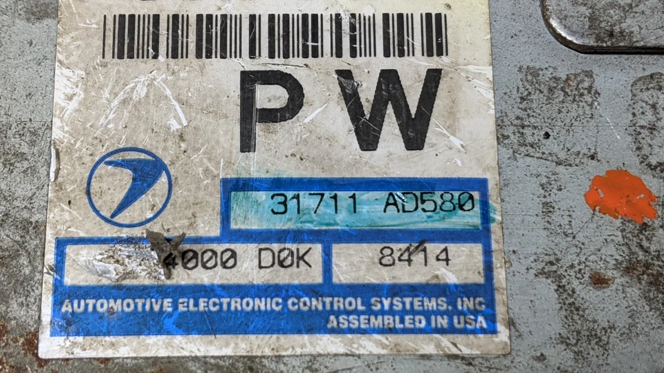 Módulo de control informático de transmisión Subaru Legacy 1997-98 TCM OEM 31711-AD580 Foto 2 de 2