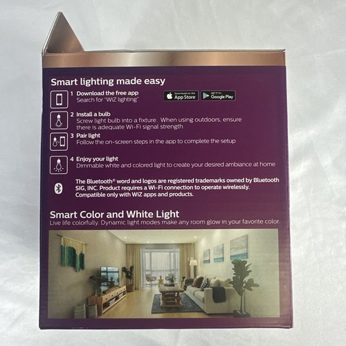 Philips Smart 120W Color PAR38 1P: LED Light Bulb, 13W, Multicolored, Dimmable, - Picture 4 of 6