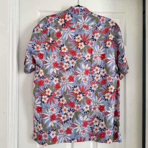Club Room Linen Floral Shirt Men's Large – Tropical Hawaiian Resort Style - Picture 2 of 8