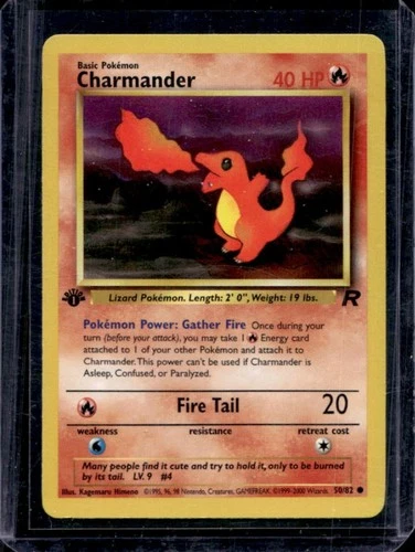 2000 Pokemon Team Rocket First Edition Charmander #50/82