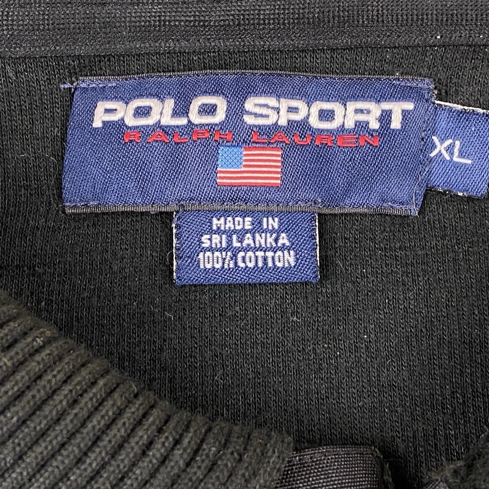 Polo Sport Ralph Lauren Hombres XL Rugby Camisa Negro Amarillo Púrpura Rayas De Colección Foto 3 de 4