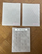 Crafters Companion 3D Embossing Folders Set of 3 Folders 4.25x5.5