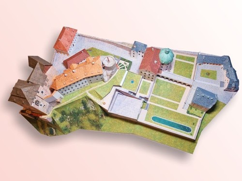 Kartonmodell Schloss und Burg Bečov nad Teplou 1:300 Z-Art - Picture 2 of 8