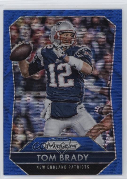 2015 Panini Prizm Blue Wave Prizm 130/150 Tom Brady #12