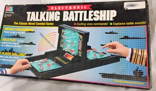Vintage 1989 Electronic Talking Battleship #4750 Milton Bradley, Naval Combat