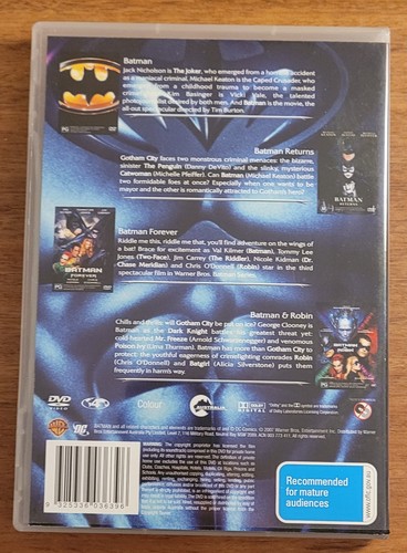 The Batman Legacy - Batman, Returns, Batman & Robin, Batman Forever 4-Disc (DVD) - Picture 2 of 2