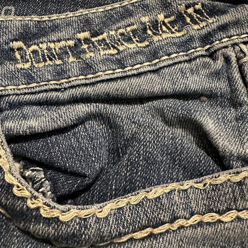 Cowgirl Tuff Co Jeans Women’s Size W27 L33 Blue stitch flap back pockets - Picture 4 of 11