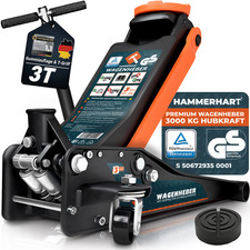 HAMMERHART - Hydraulischer Wagenheber 3T | Premium Rangierwagenheber TÜV geprüft