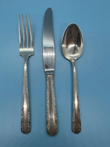 Towle Candlelight Sterling Youth 3-Piece Place Setting / Fork Knife Spoon