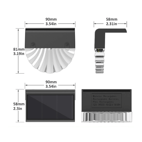 4 Packs Solar Fence Lamps 2 Lighting Modes IP65 Waterproof Garden Wall  - Picture 1 of 7