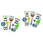  2 Pieces Photo Prop Father's Day Decor Party Booth Props Backdrop