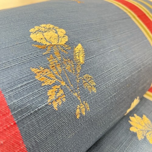 Vintage Japanese Nagoya Obi - Floral Stripe Pattern - Kimono & Home Decoration - Picture 7 of 9