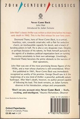 Never Come Back (Twentieth Century Class..., Mair, John
