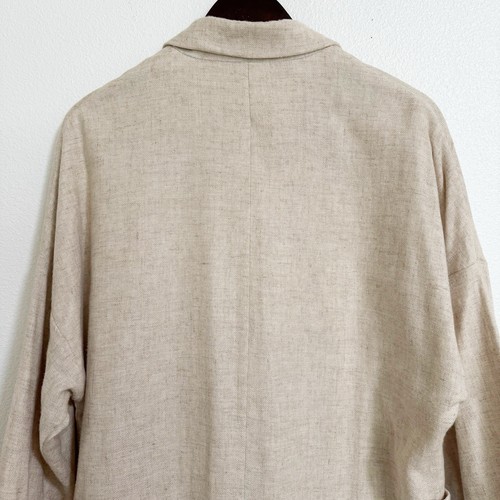 Chaqueta Zara Grande Lino Algodón Tostado Talla XS Boho Lagenlook - Imagen 6 de 13