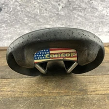 Vintage Selle San Marco Concor Supercorsa America Flag Bike Saddle Eroica