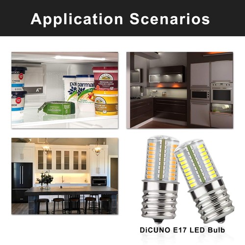 DiCUNO E17 LED Bulb Microwave Oven Light 4 Watt Dimmable Warm White 3000K - Picture 6 of 7