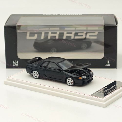 1:64 FH Nissan Skyline GTR R32 Nismo S-Tune Sports Model Black Diecast Metal Car - Picture 3 of 11