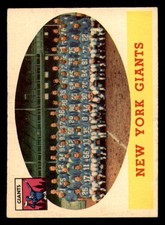 1958 Topps #61 Giants Team Excellent+ NY Giants   ID:394459