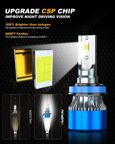 H11B 100W 5000K White Two Bulbs Head Light Low Beam Replacement High Watt - Foto 5 di 11