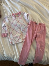 Beaufort Bonnet Company Outfit Girls 4 Pink Bow Crewneck And Leggings