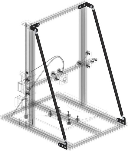 YLRR CR10 Support Rods, CR-10 Rod 3D Printer Stability Upgrade Kit... - Photo 3/7