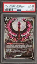 Pokemon Galarian Moltres V Chilling Reign Full Alt Art #177 PSA 10 Gem Mint