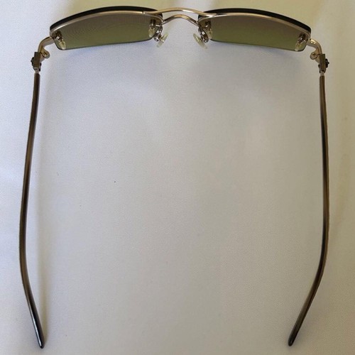 Gafas de sol cromadas corazones marco marrón lentes marrones gafas belleza unisex auténticas