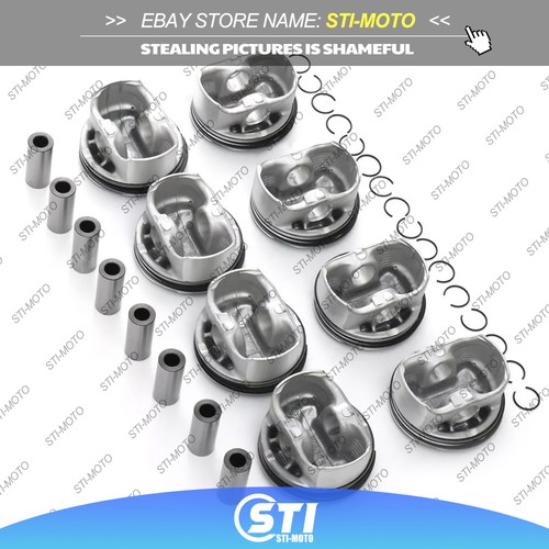 MAHLE 8x Pistons Rings Set Φ87+0.5mm For BMW 740i E65 E61 E66 E60 N62B40 4.0L V8 - Picture 3 of 5