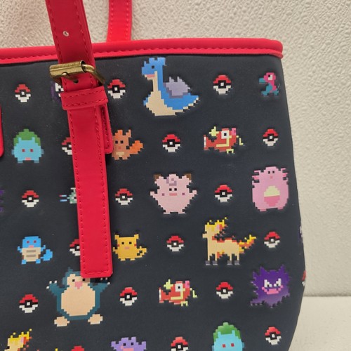 Pokémon Block Art Tote Bag by Loungefly 2021 Shoulder Tote Bag Pixelated - Picture 8 of 24