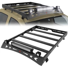Heavy Steel Roof Cargo Rack w/ LED Light Fits Toyota Tacoma 2005-2023 Double Cab