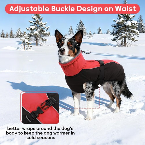 Dog Winter Coat, Reflective Waterproof Dog Jacket for Cold Weather, Warm Pet ... - Picture 4 of 8