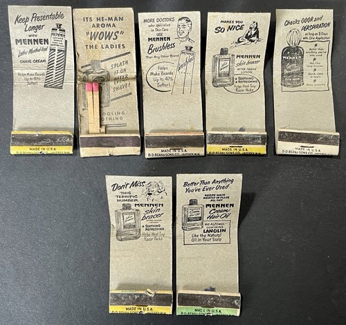 Menge 9 Vintage Mennen Streichholzschachteln, Talkumpuder, Hautarmschienen, sexy Einbände +++ - Bild 6 von 10
