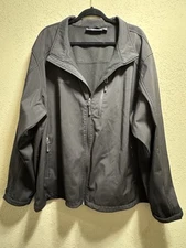 Swiss Tech Men's Black Jacket Soft Shell Warm Fleece Coat Size 3XL