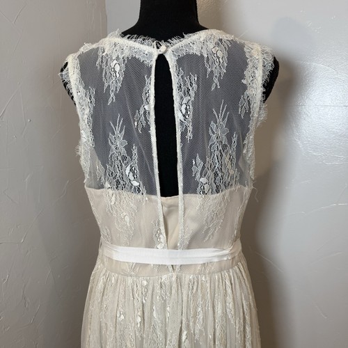 BHLDN Hitherto Celia Dress Womens Size 12 Wedding Boho Beach Lace Event Formal - Picture 7 of 16