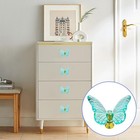 For Bookcases Butterfly Pulls Dresser Stylish Vintage Beautiful Glass+metal