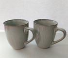 Set of 2 Project 62 Solene Stoneware Gray Mugs Minimalist Decor Excellent Cond.